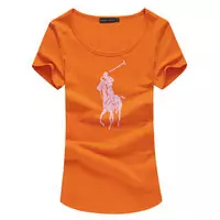 nouvelles femmes t-shirt ralph lauren polo big poney orange